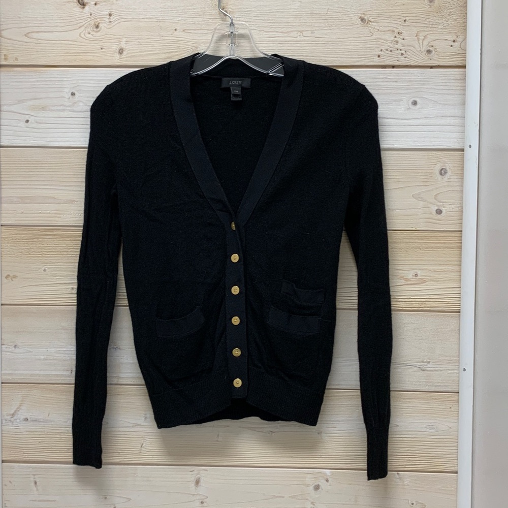 J Crew Black Cardigan